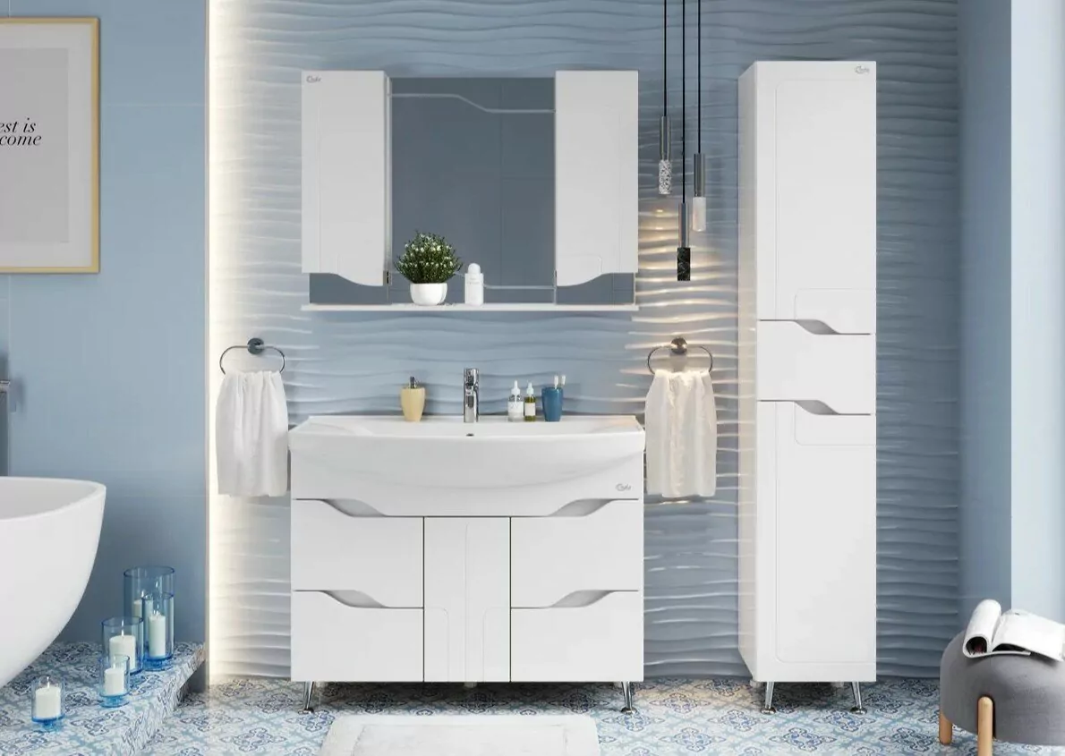 Зеркало с шкафчиком Onika Веронэлла 105.00 белый