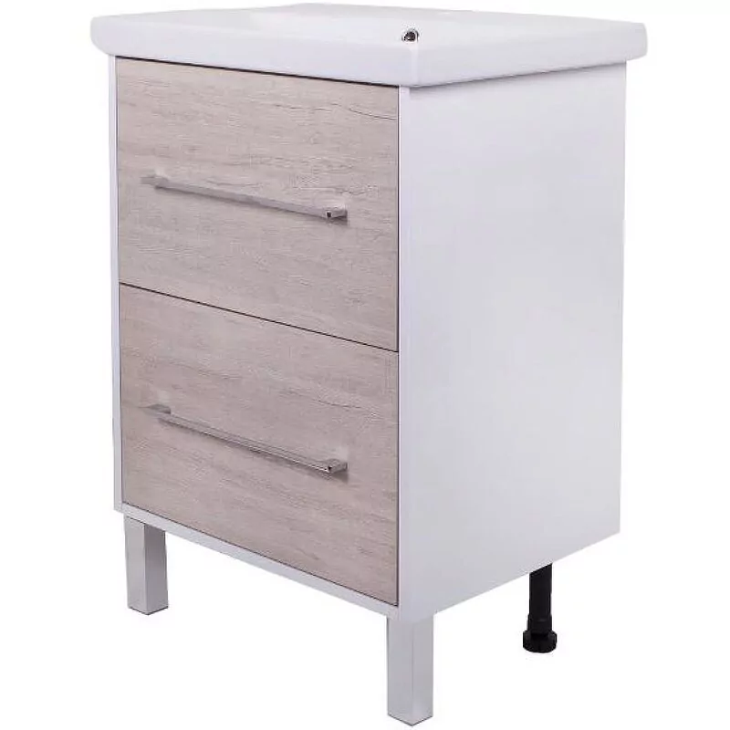 Тумба напольная Sanflor Экко 60 с раковиной Como 60, орегон