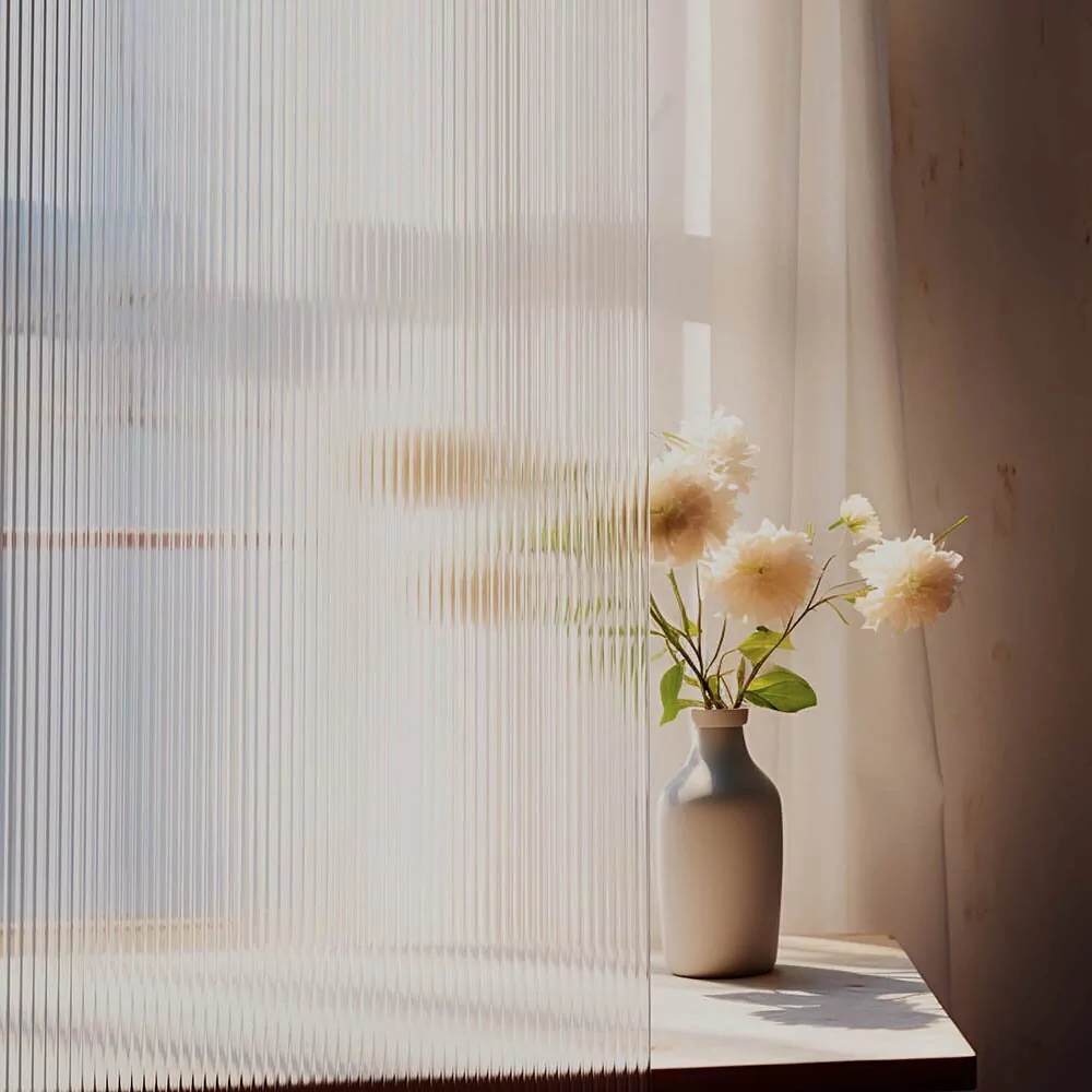 Душевая перегородка Veconi KR81F-100-08-C4 рифленое прозрачное стекло, профиль хром