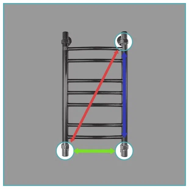 Полотенцесушитель водяной Energy Prestige 600x300 золото микс, тип "лесенка", узкий, 630х360 мм от магазина Vanna-Vanna.ru!