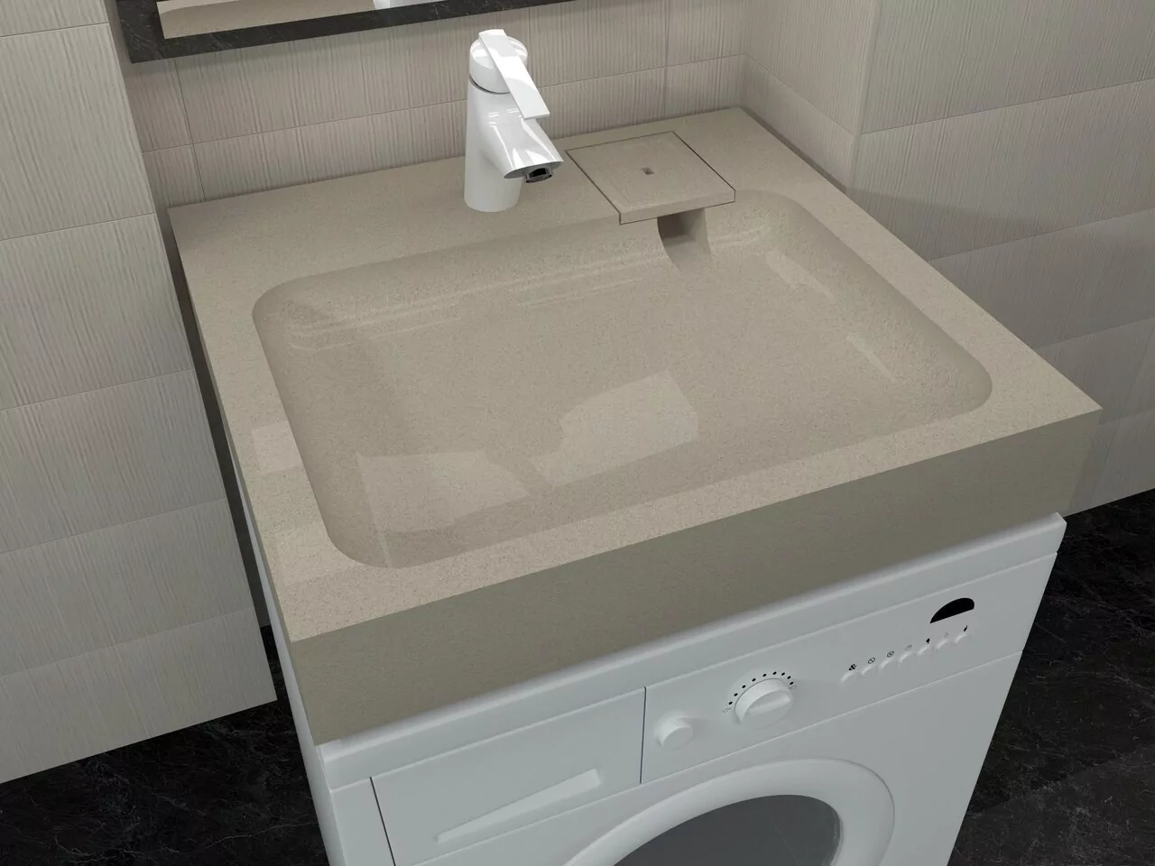 Раковина Stella Polar Солярис 60х60 бежевая