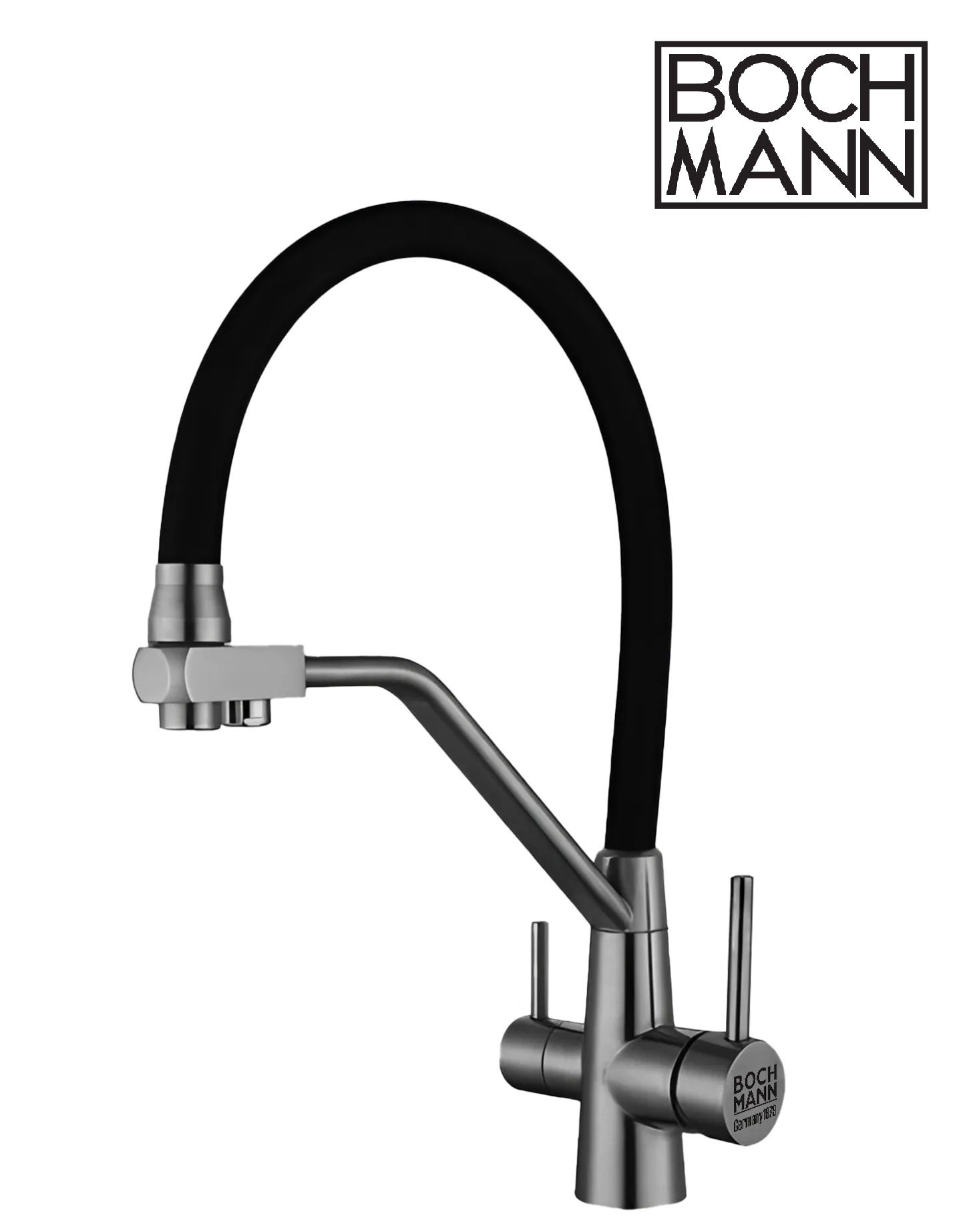 Cмеситель для кухни BochMann ELSE GR с краном под фильтр, серый