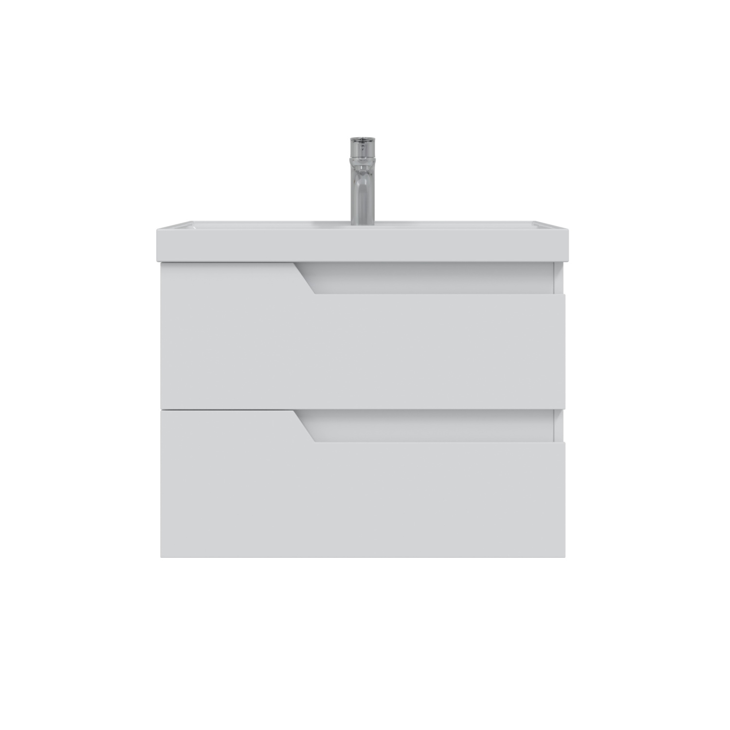 Тумба подвесная Санта Антарес 70 с раковиной Астория 70, 2 ящика, белый