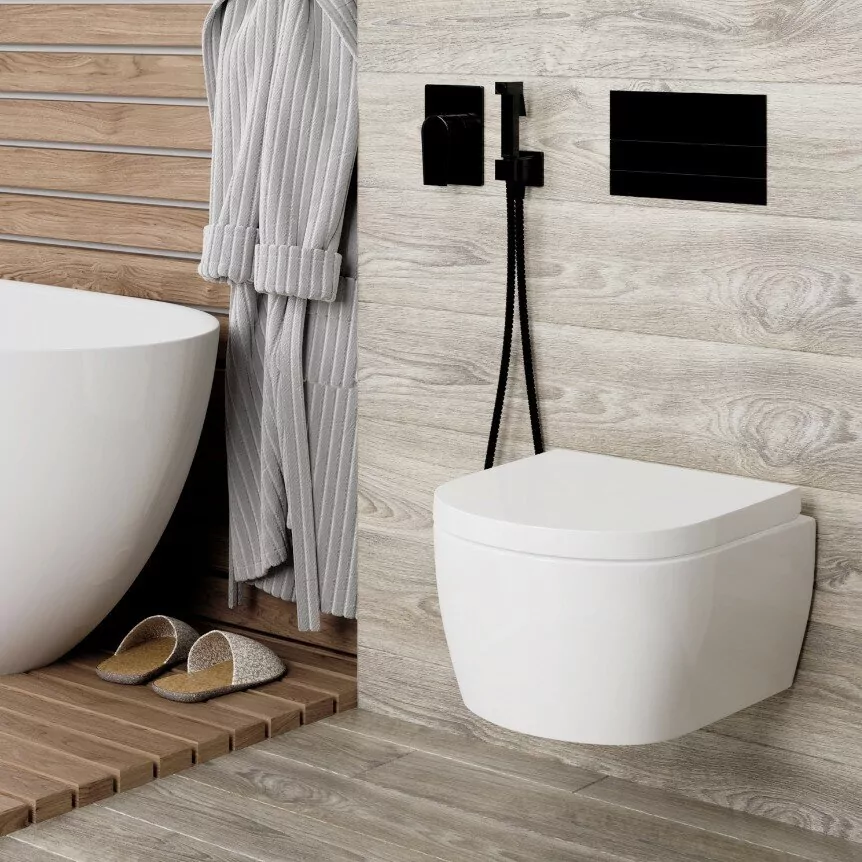 Смеситель WasserKraft Glan 6651 встраиваемый, на 1 выход, черный глянец