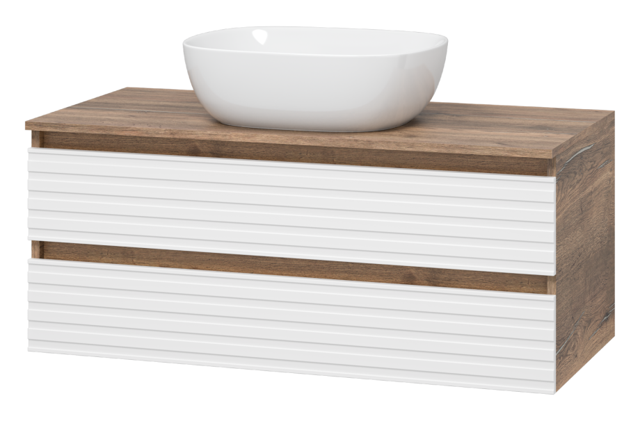 Тумба с раковиной Brevita Dakota 100 подвесная, белый
