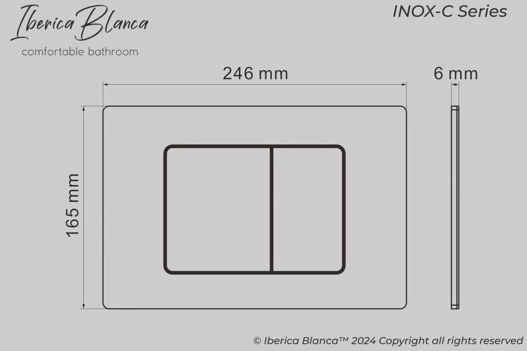 Кнопка смыва Iberica Blanca INOX-C IB.B011.002.003 механическая, черный матовый от магазина Vanna-Vanna.ru!