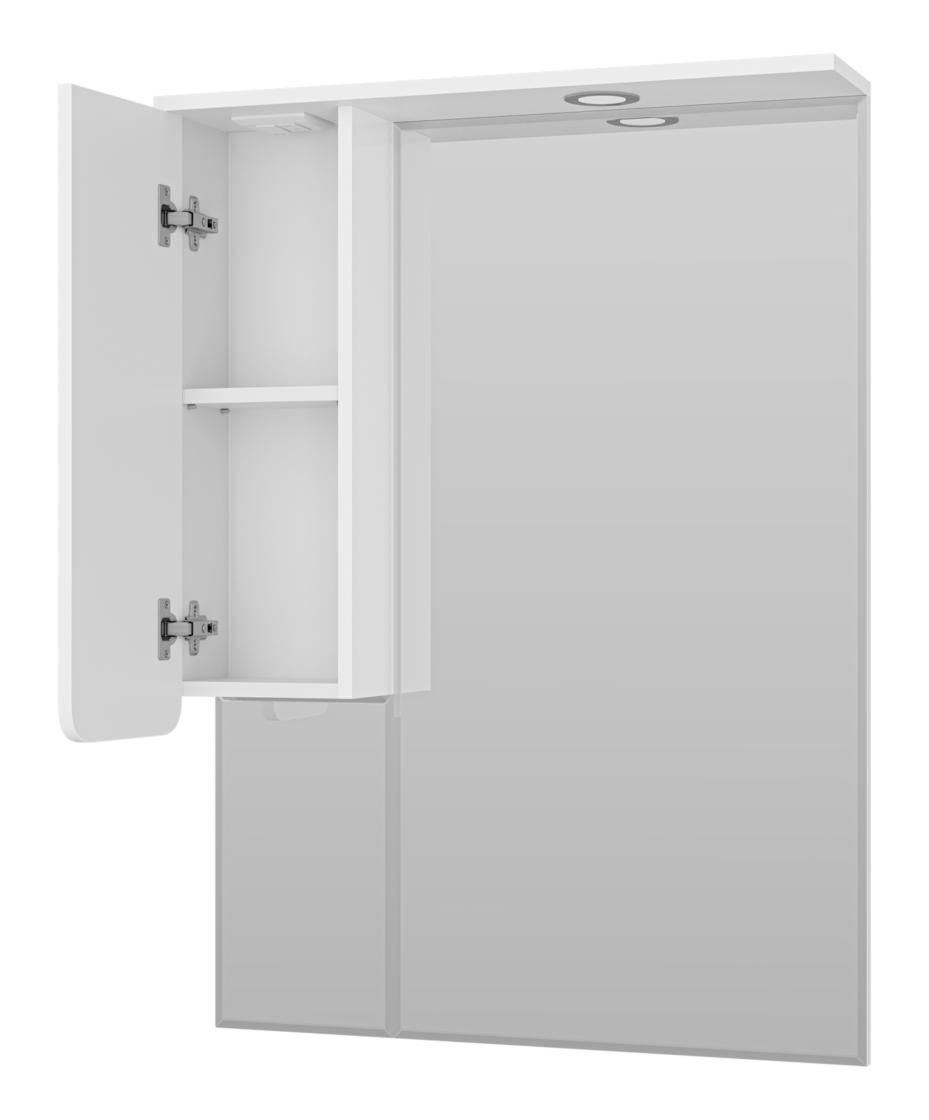 Зеркало-шкаф Misty Чегет 75 L, белый