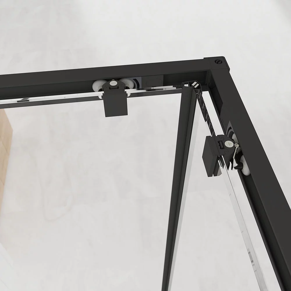 Душевой угол Veconi Evo 300 B, 1200х900x1950, черный матовый, тонированное матовое стекло