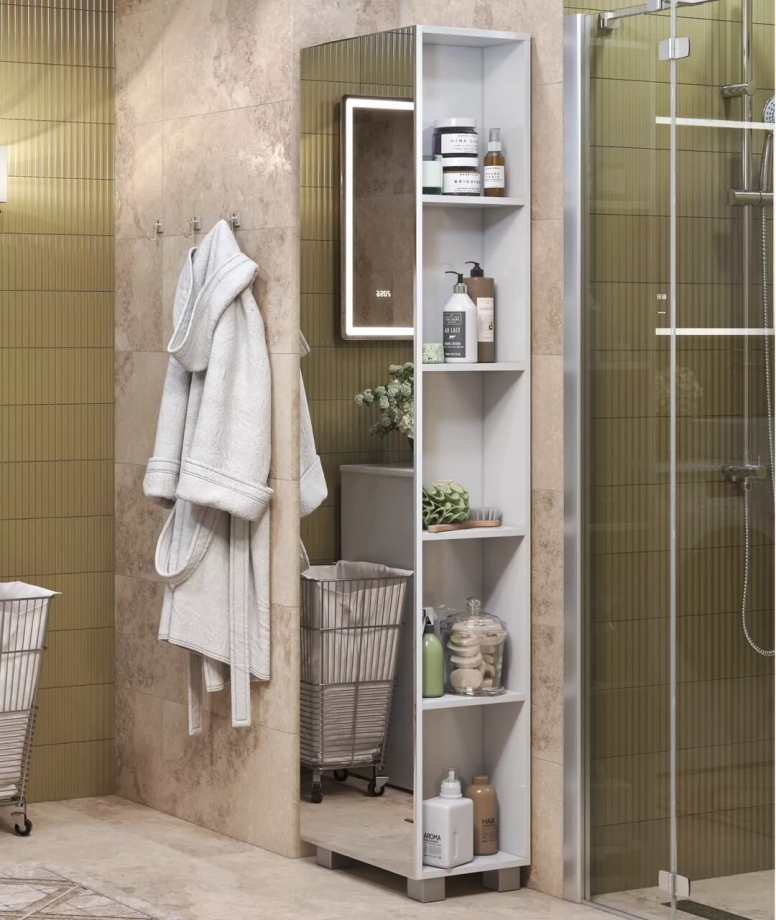 Пенал напольный Vigo Urban 45 L/R с зеркалом, белый