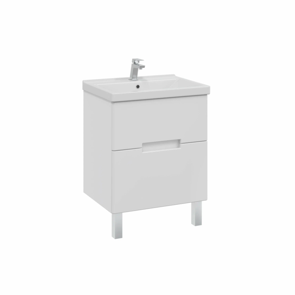 Тумба напольная SanStar Ориана 50 с раковиной Фостер 50 белая