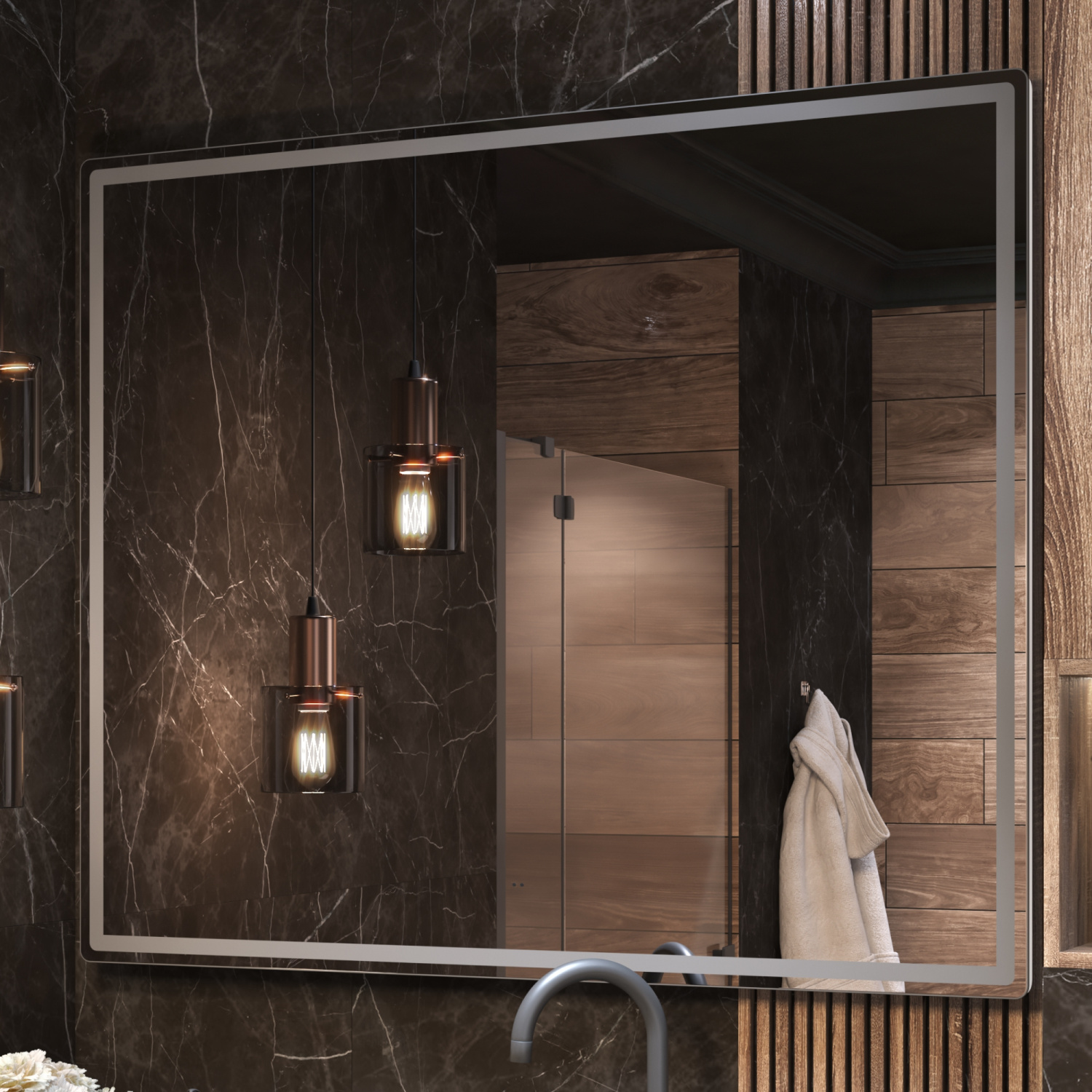 Зеркало Vigo Roberta Comfort 120 свет, сенсор, антизапотевание