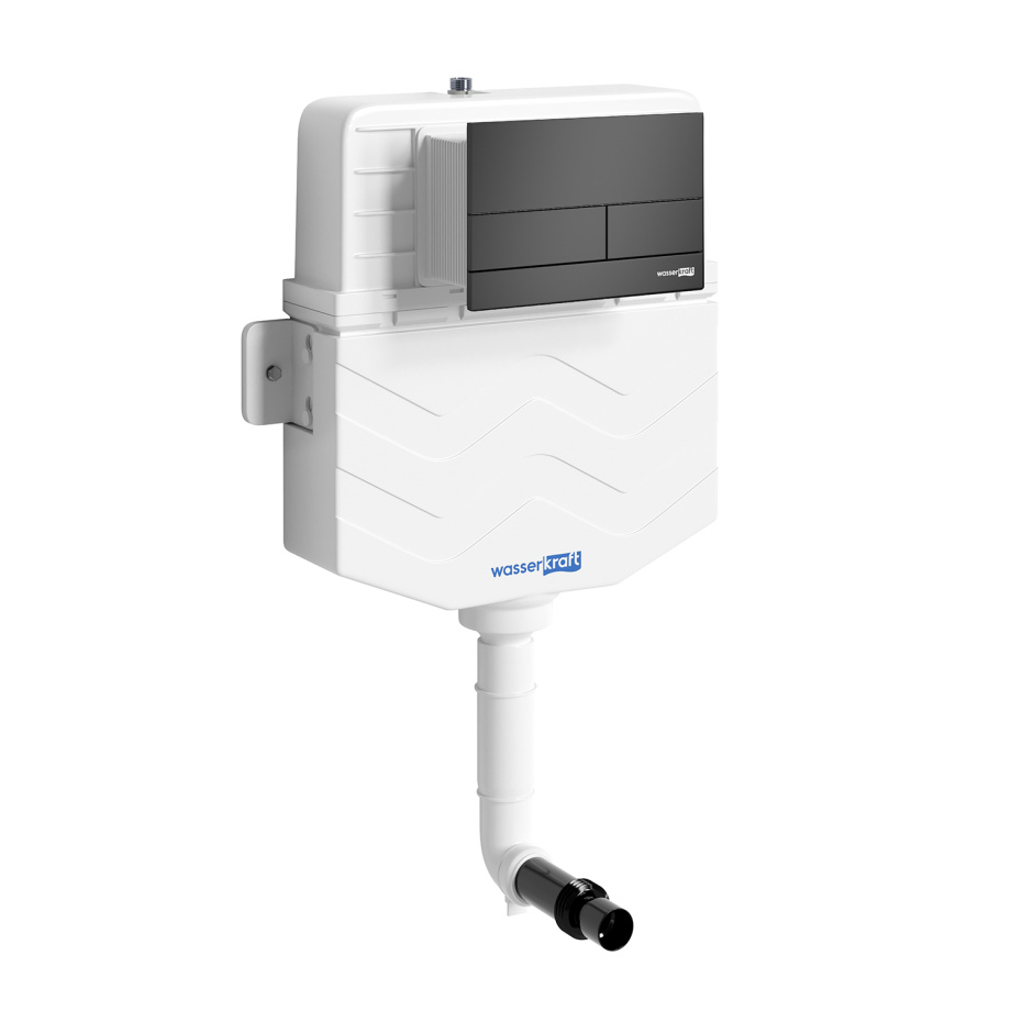 Смывной бачок WasserKraft Aller 10TLT.031.ME.MB04 скрытого монтажа, с кнопкой черный матовый