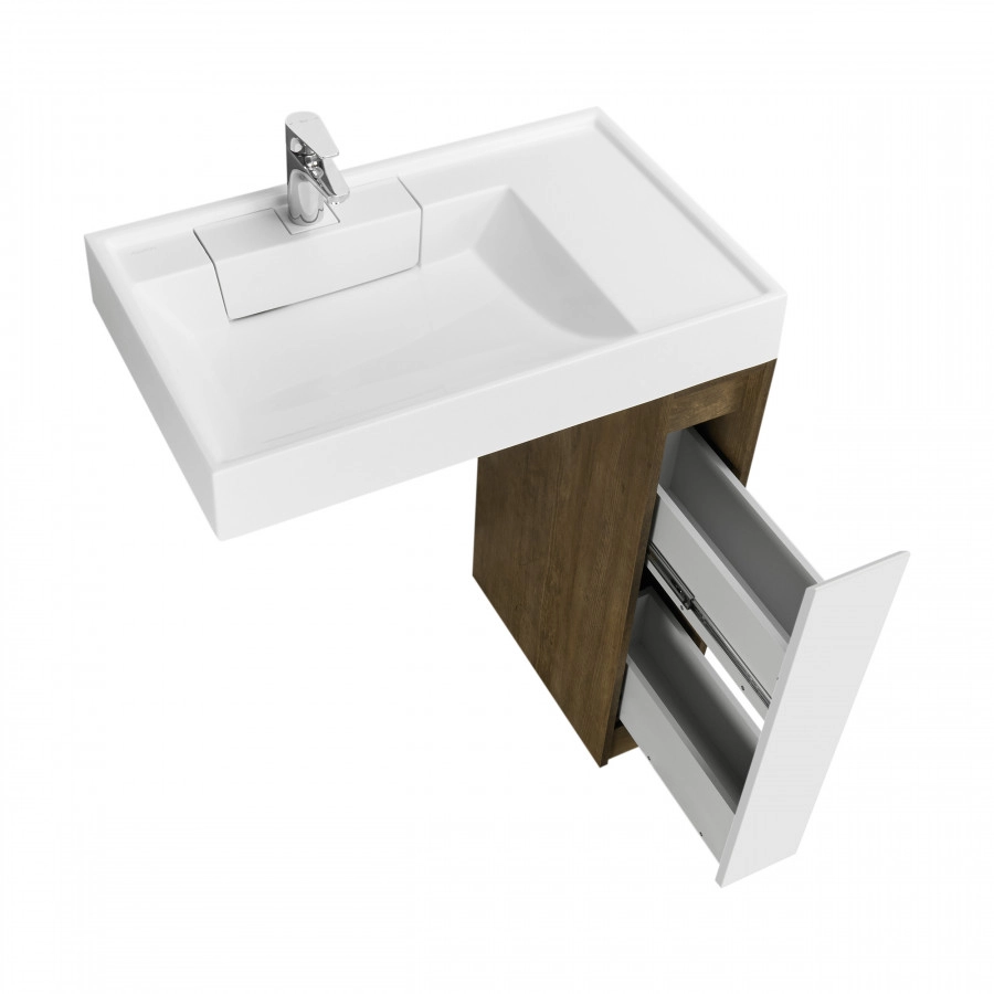 Тумба под раковину AQUATON Лондри 20 Дуб Кантри/белый