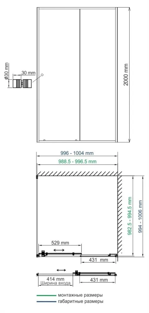 Душевой уголок WasserKraft Dill 61S19 100х100 квадратный, без поддона, прозрачное стекло, черный от магазина Vanna-Vanna.ru!