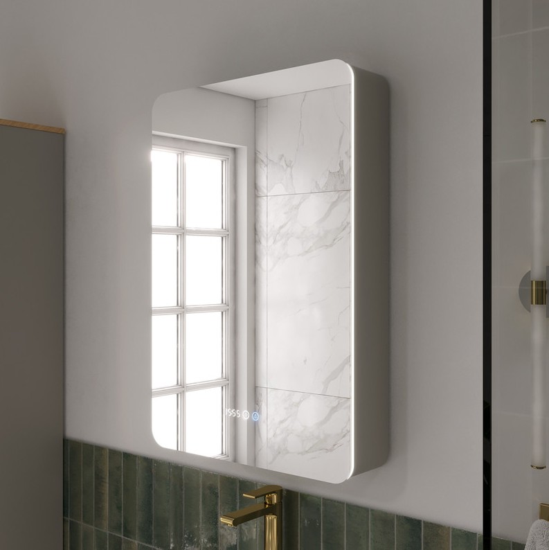 Зеркало-шкаф EQUIL Desert 57 с подсветкой, L, амарок