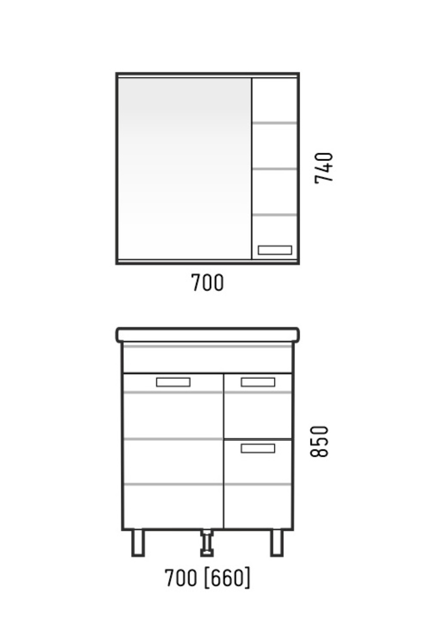 Тумба напольная Corozo Денвер 70 Z2 Фостер 70 белый
