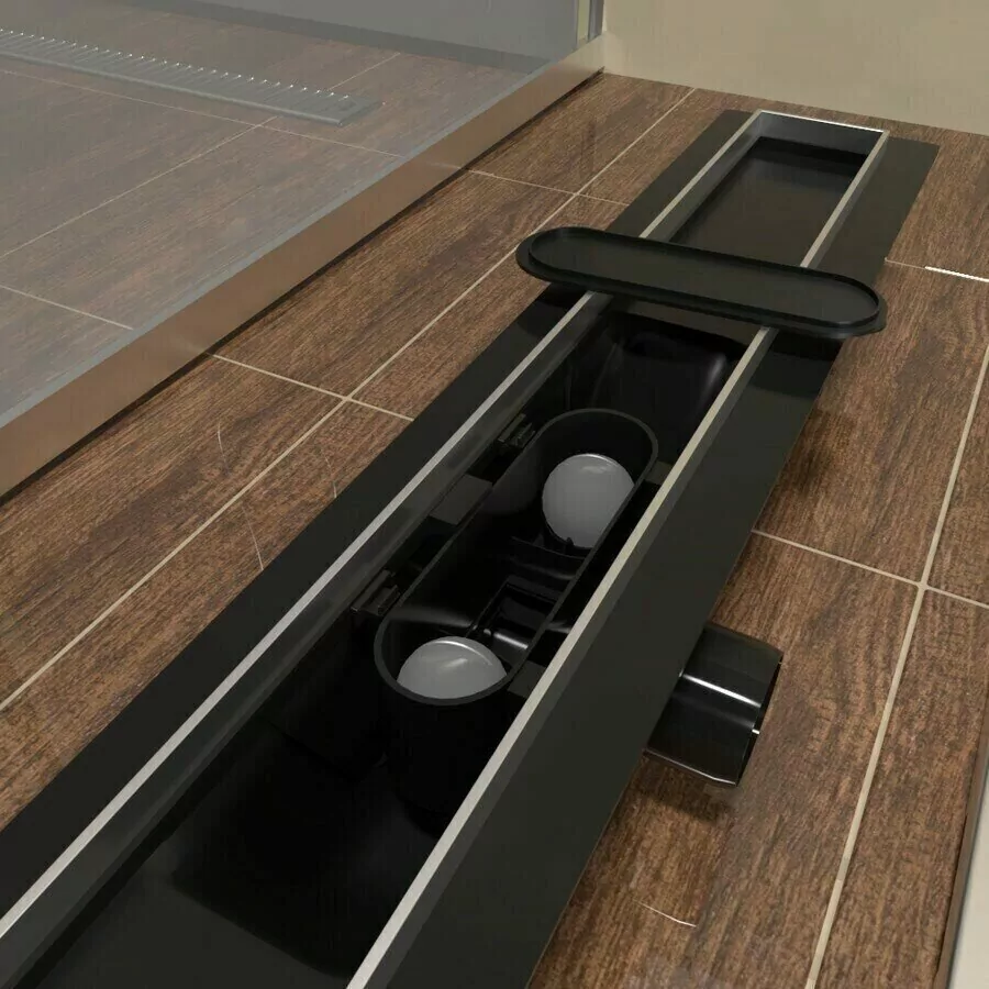 Душевой лоток Timo SP10 90 с решеткой DG10 90 хром матовый