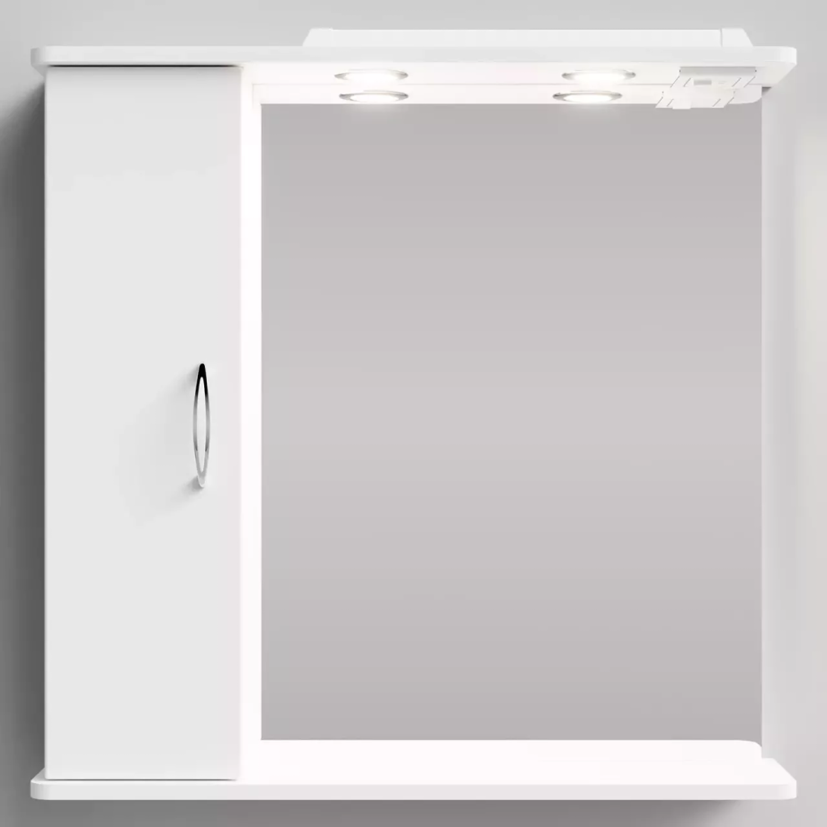 Зеркало-шкаф Vod-ok Колумбия 75 L свет, белый