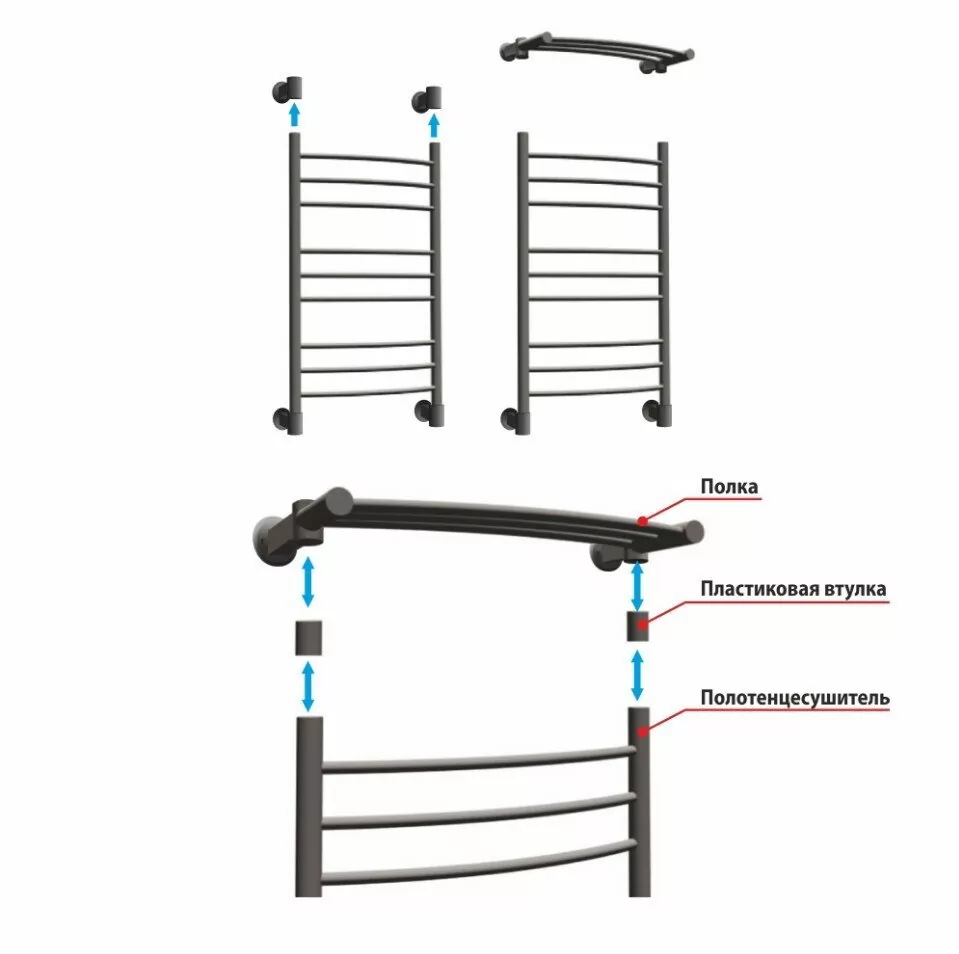 Полка для полотенцесушителя Energy Modus2 500 хром