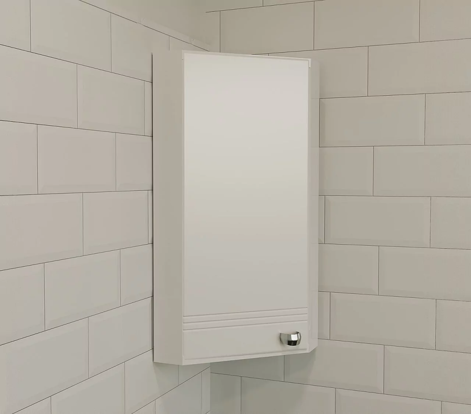 Шкаф навесной 1Marka Story 43П L угловой, левый, белый