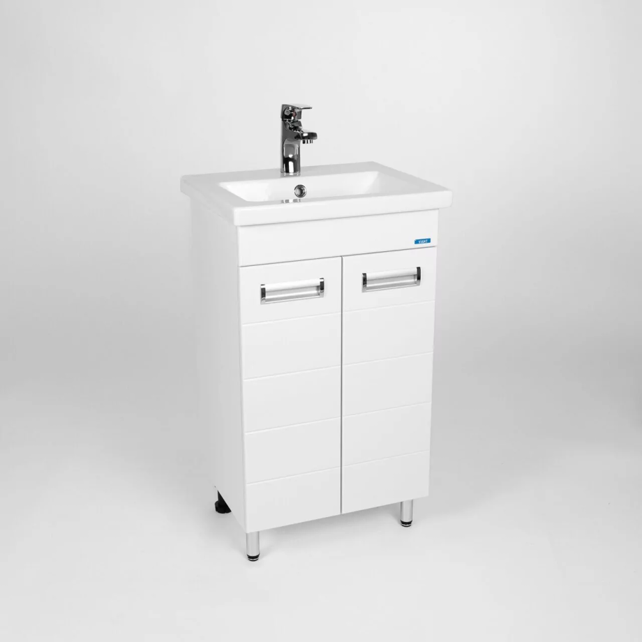 Тумба напольная Viant Вена 50 с раковиной Como 50, белый