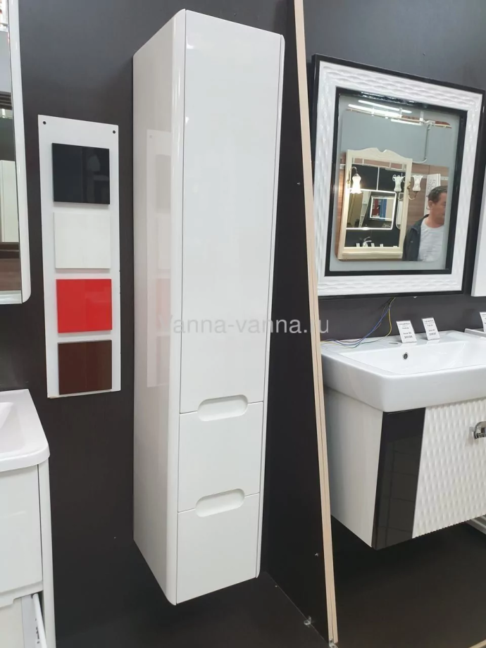 Пенал Vod-ok Elite Флорена 30 L/R подвесной, белый