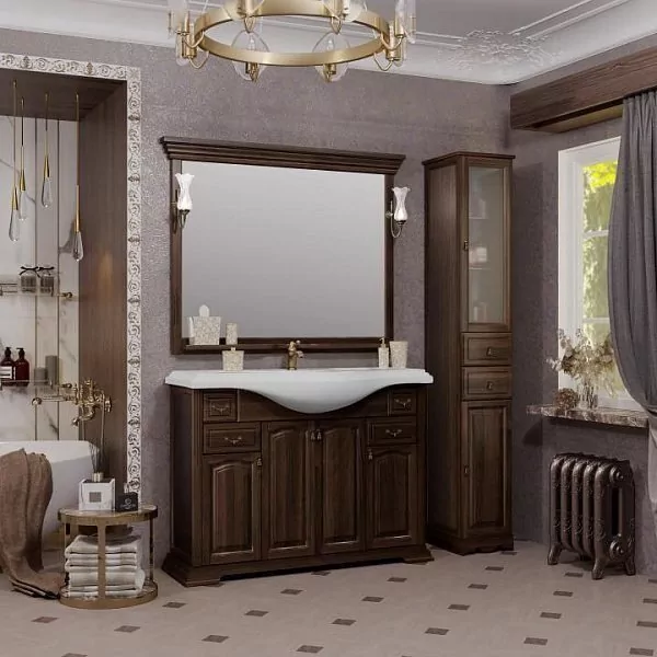 Зеркало Opadiris Риспекто 120 свет, орех антикварный