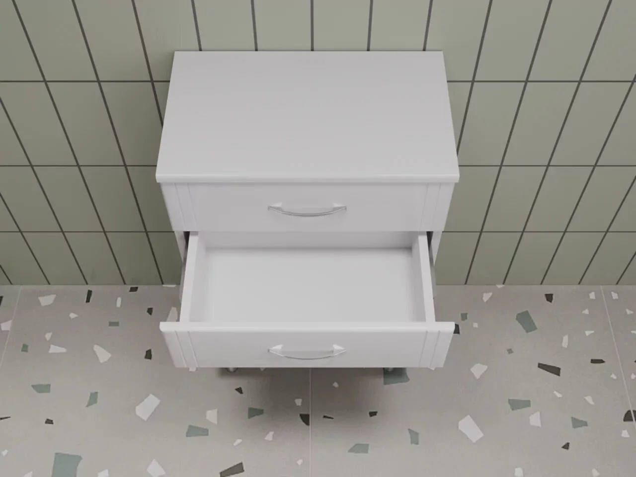 Тумба-комод Style Line Эко Стандарт 50 3 ящика, белый