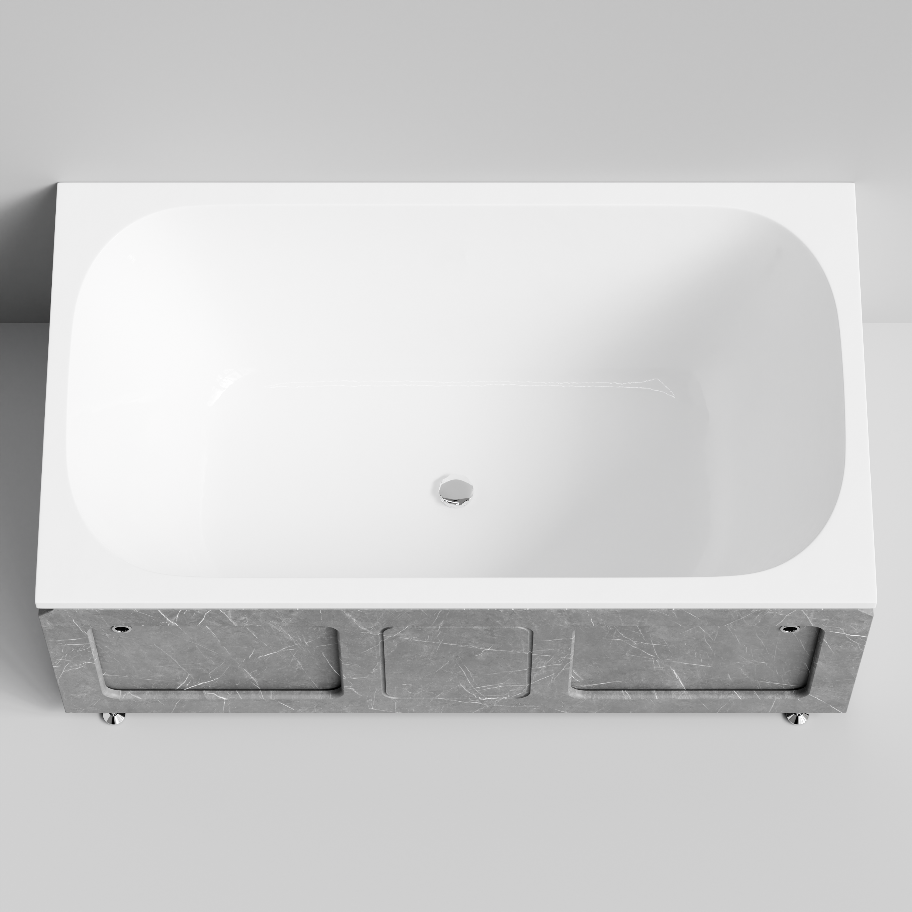 Экран под ванну Vod-ok Хит 150 раздвижной Мрамор Серый софт тач