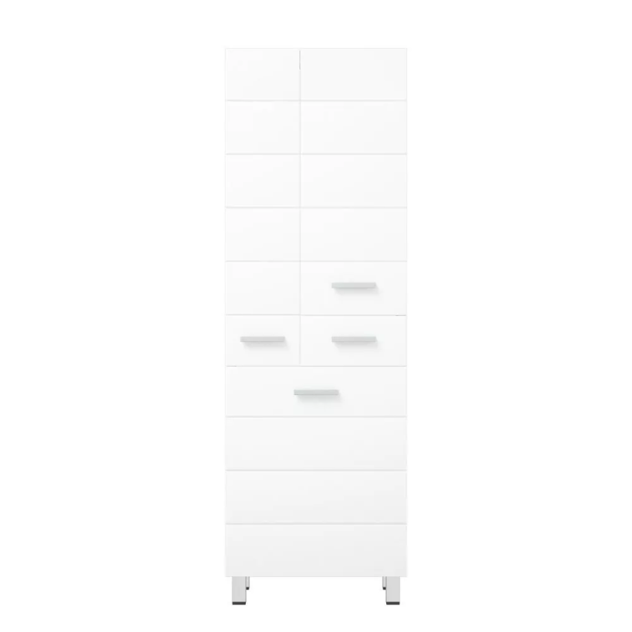 Пенал Corozo Денвер 60 Z1 с корзиной, напольный, белый