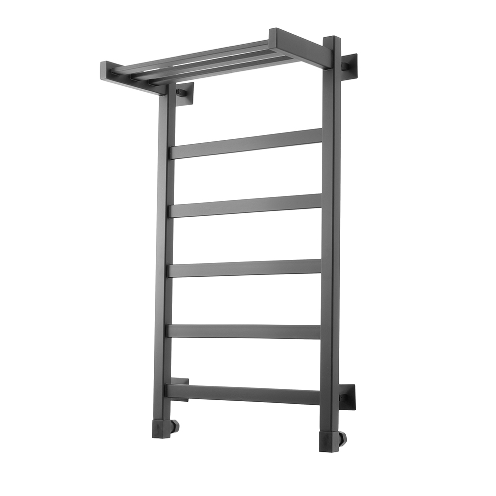 Полотенцесушитель водяной Domoterm Квадро Плюс с Полкой П6 500x800 черный