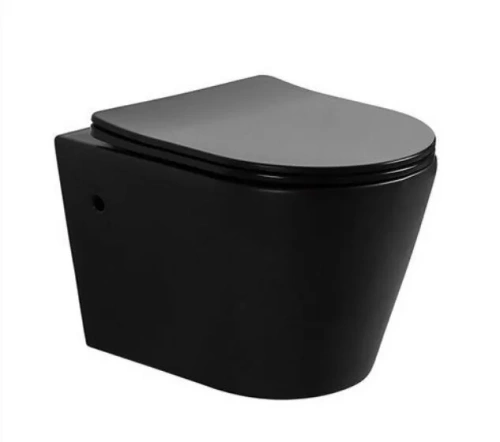 Унитаз Timo Rimless INARI TK-503 MB подвесной, с микролифтом, черный матовый от магазина Vanna-Vanna.ru!