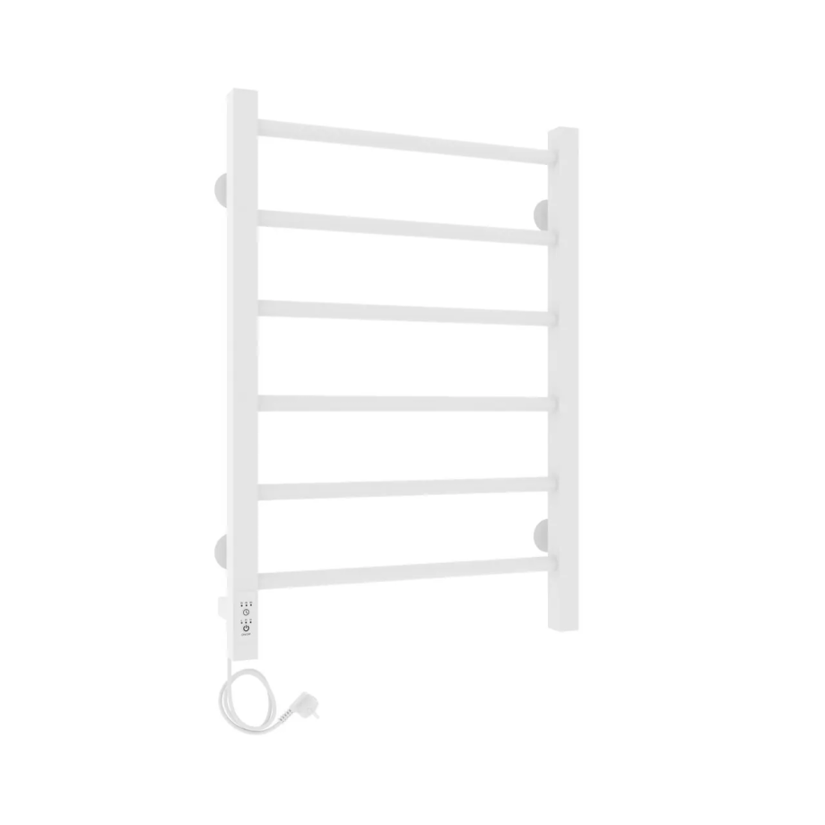 Полотенцесушитель электрический Laris Феличия ЧК П6 400х600 с терморегулятором, левый, белый матовый