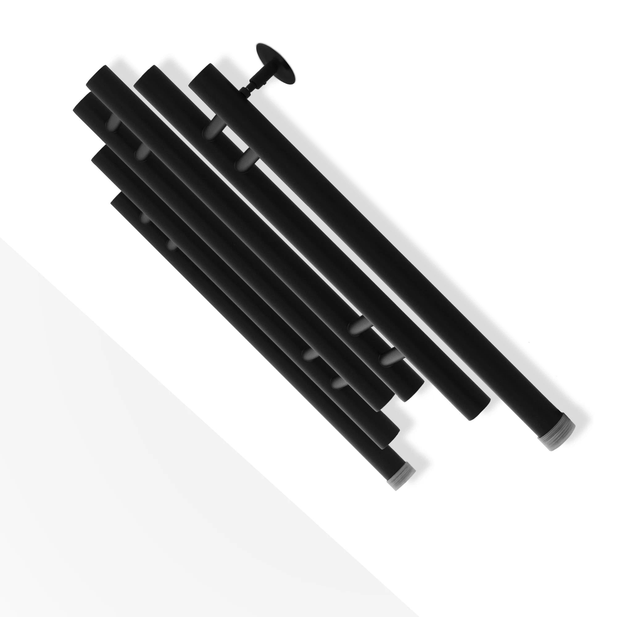 Полотенцесушитель водяной Energy Modern 600x500 черный матовый, нержавеющая сталь AISI304, боковое подключение 1"