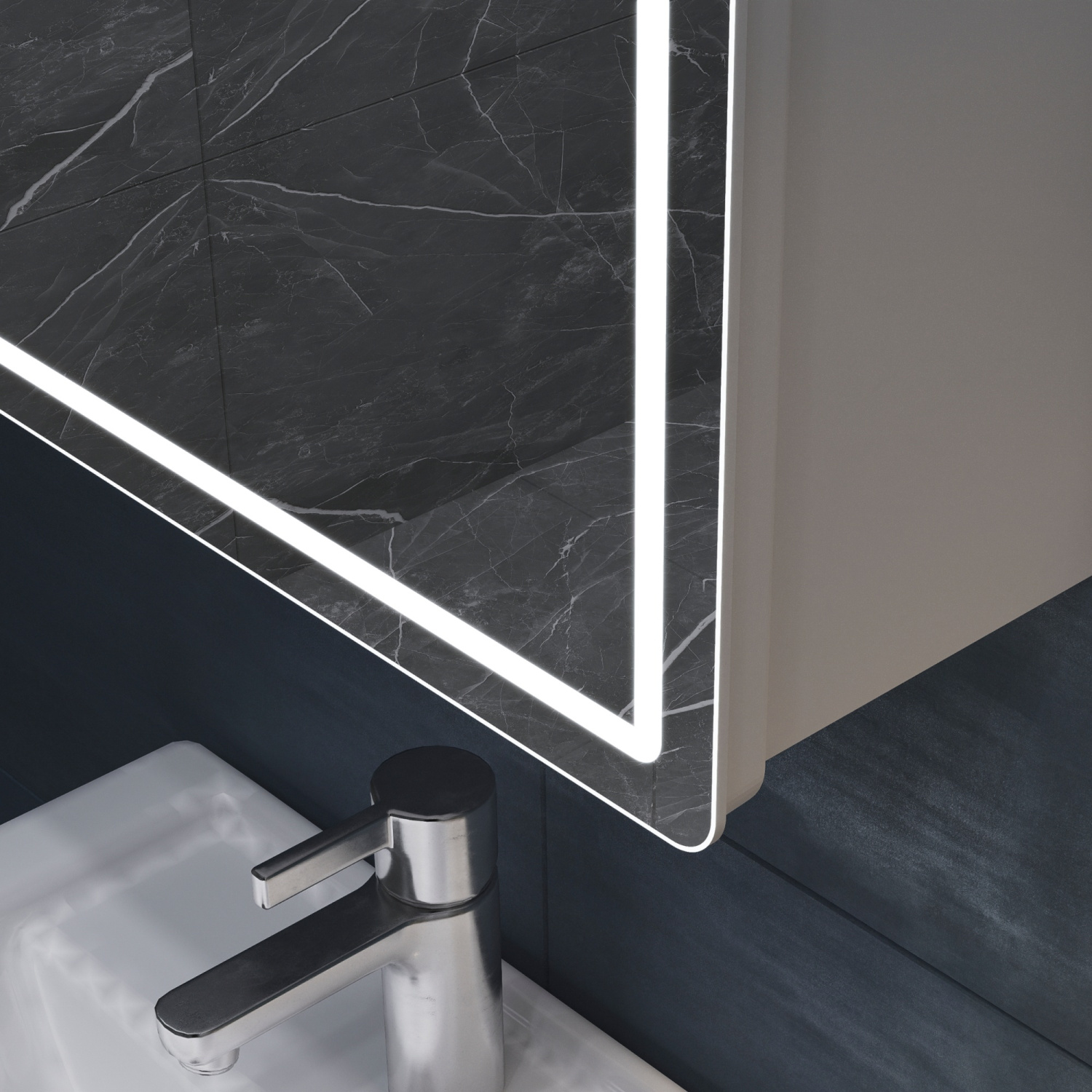 Зеркало Vigo Geometry Step 500 свет, сенсор, антизапотевание