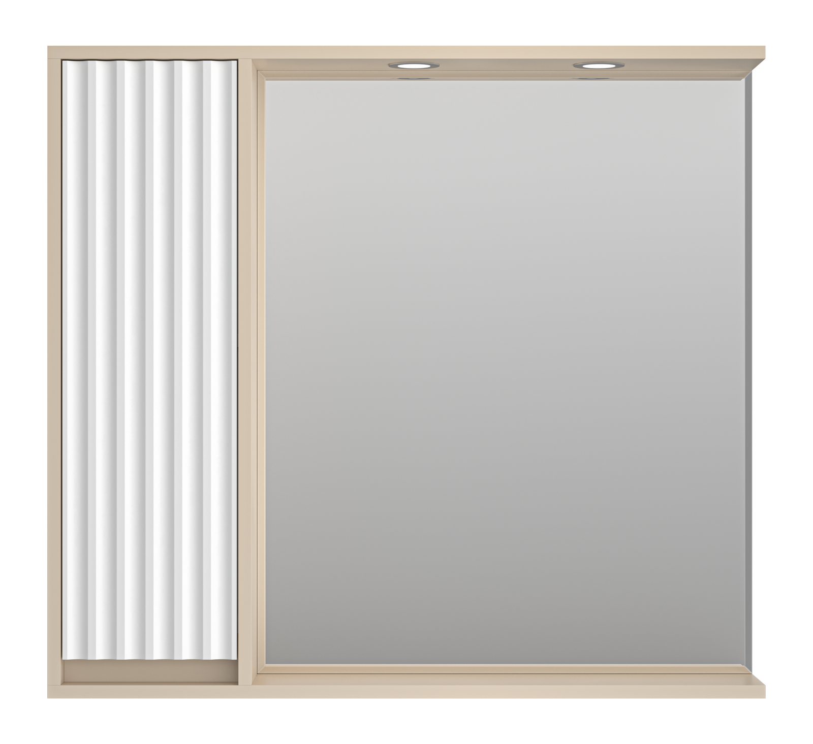 Зеркало с шкафчиком Brevita Balaton 90 L, белый/бежевый