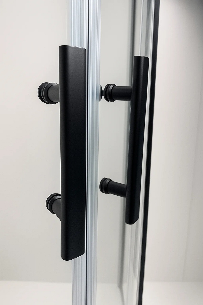 Душевой угол Timo TPSS-90/03C-8, 900*900*2000, профиль черный, стекло прозрачное 8 мм