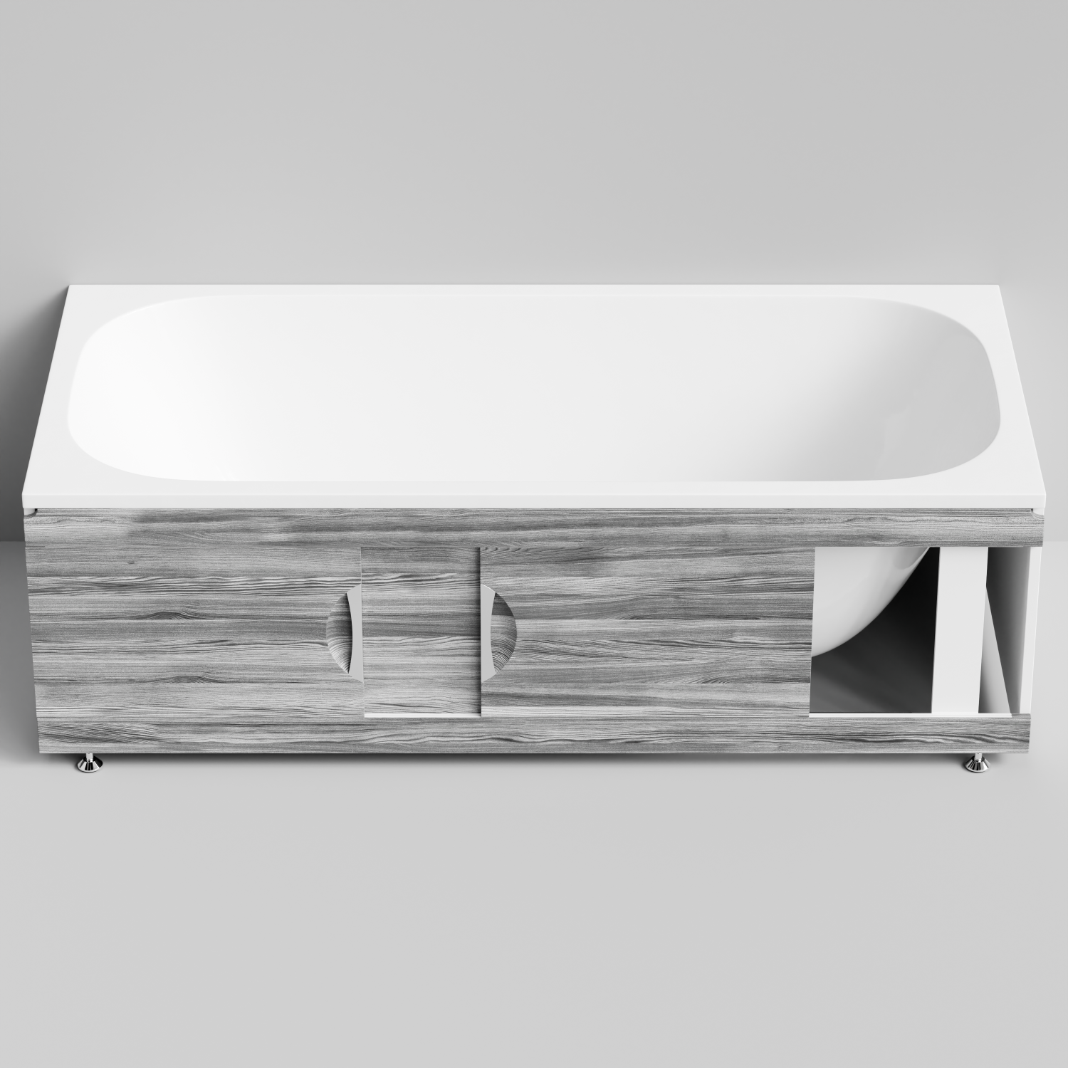 Экран под ванну Vod-ok Топ 180 раздвижной Лиственница структурная контрастно-серая