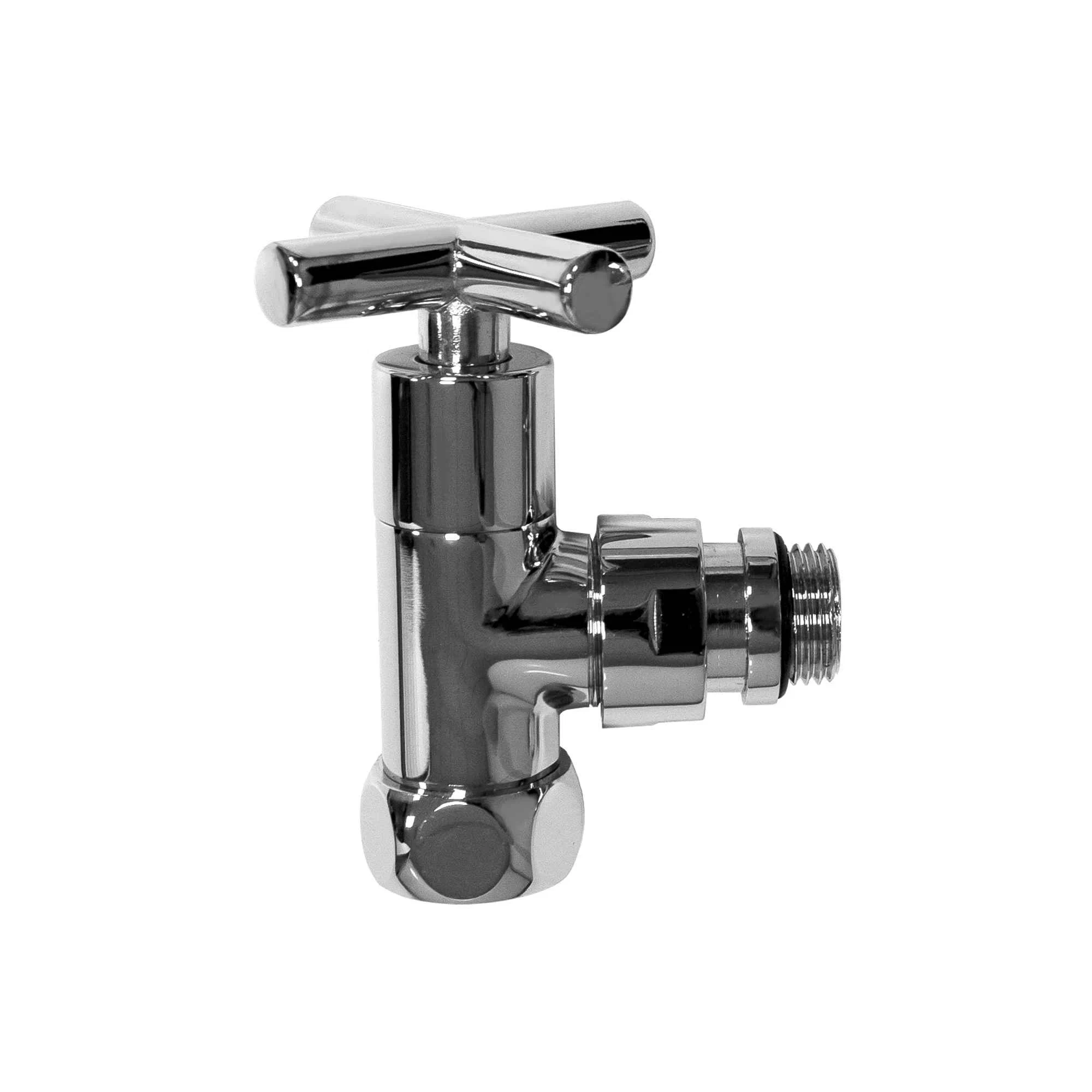 Кран для полотенцесушителя / вентиль угловой Energy, 1/2'' - 3/4'', цвет хром, ручка крест - 2 шт.