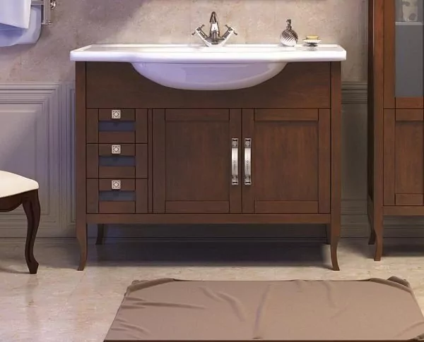 Тумба с раковиной Opadiris Мираж 100 светлый орех