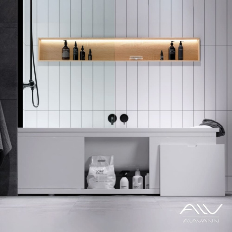 Экран под ванну Alavann Rita AL 180 раздвижной со съемной дверкой белый