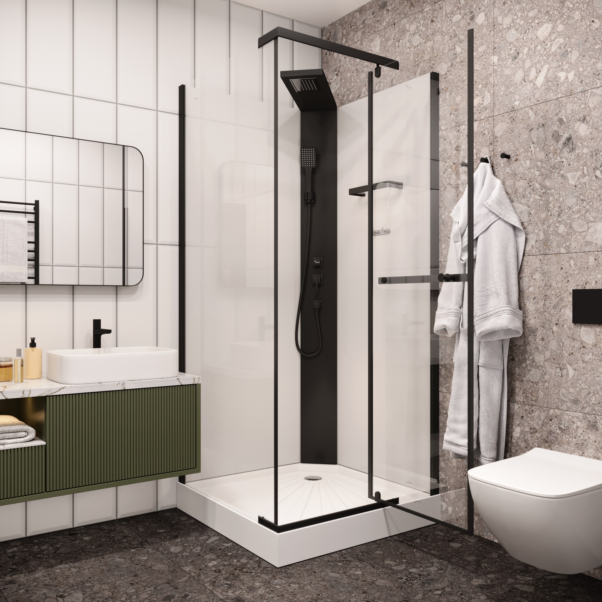 Душевая кабина Cerutti Spa MiMi90B (90x90x215-225)