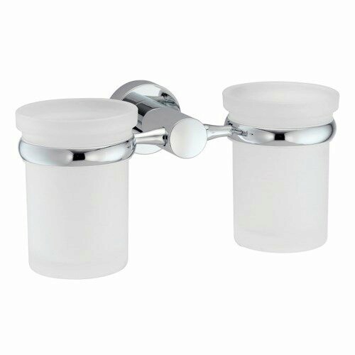 Стакан для щеток двойной WasserKraft Donau K-9428D хром