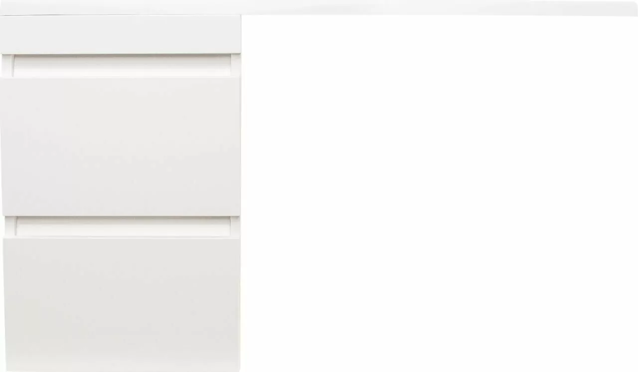 Тумба подвесная Style Line Даллас 100 Люкс Plus Эмаль с раковиной Даллас 100 под стиральную машину, левая, белая