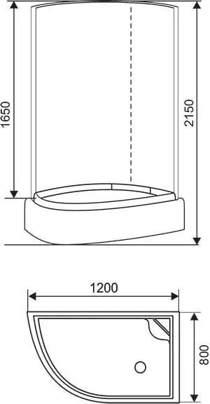 Душевая кабина Arcus ES-309WPR 120x80