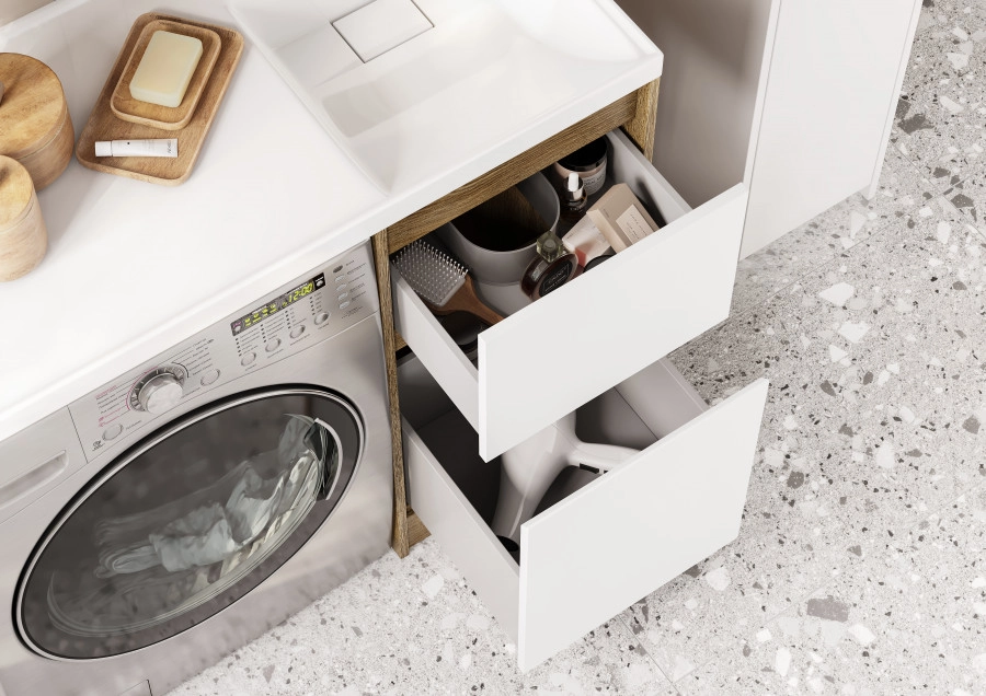 Тумбы под раковину AQUATON Лондри 40 Дуб Кантри/белый