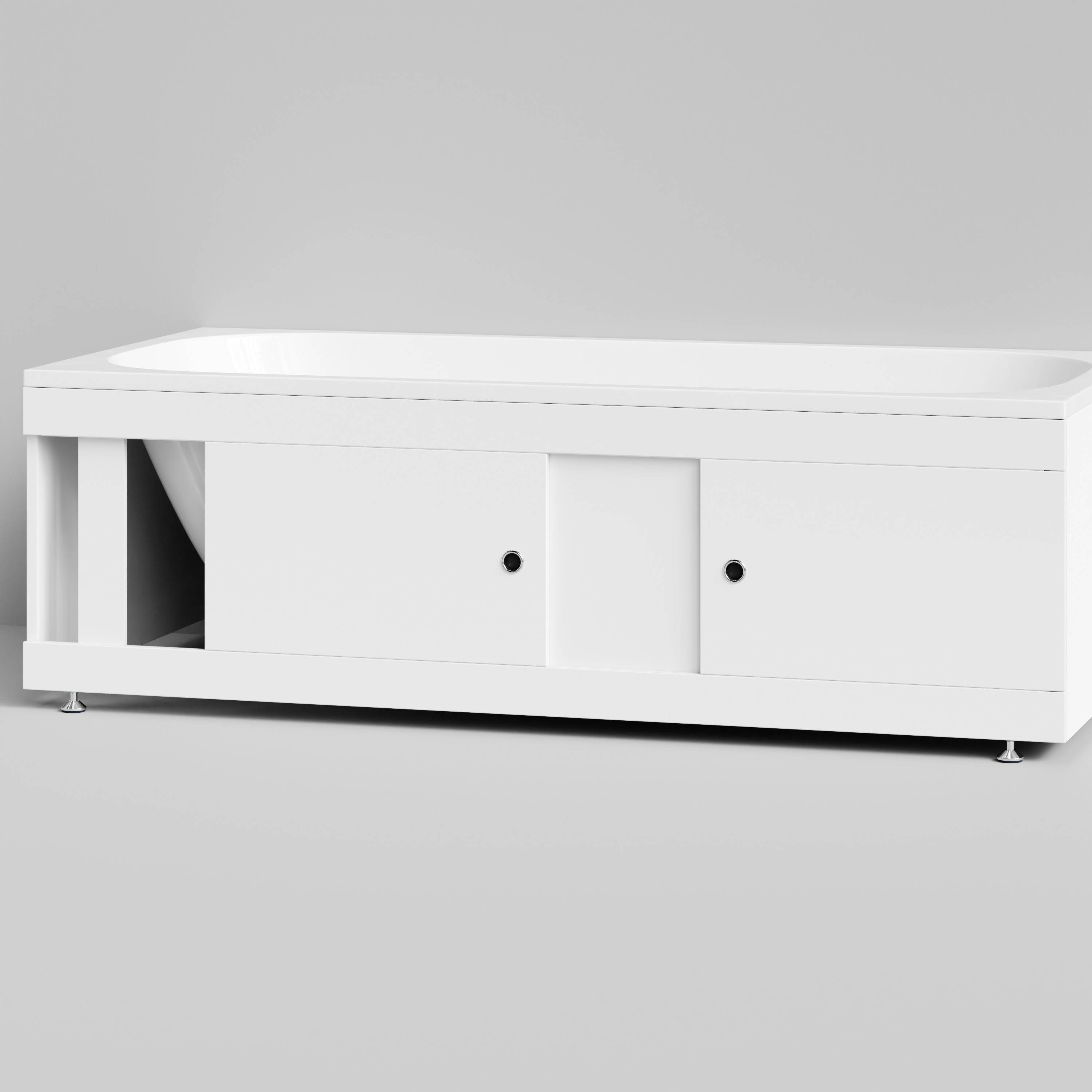 Экран под ванну купе Vod-ok 180 раздвижной белый + 13 цветов