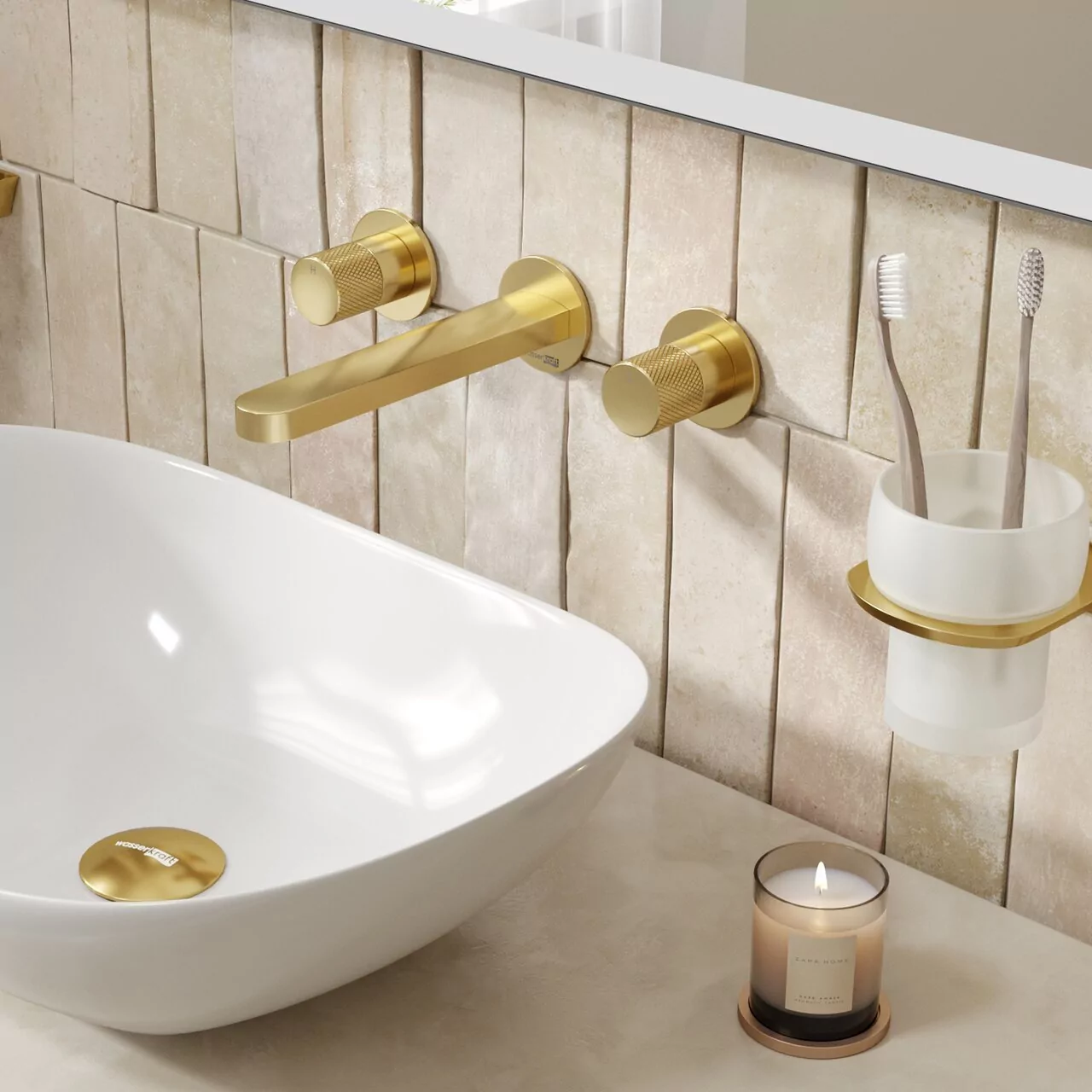 Смеситель для раковины WasserKraft Schunter 8245 матовое золото