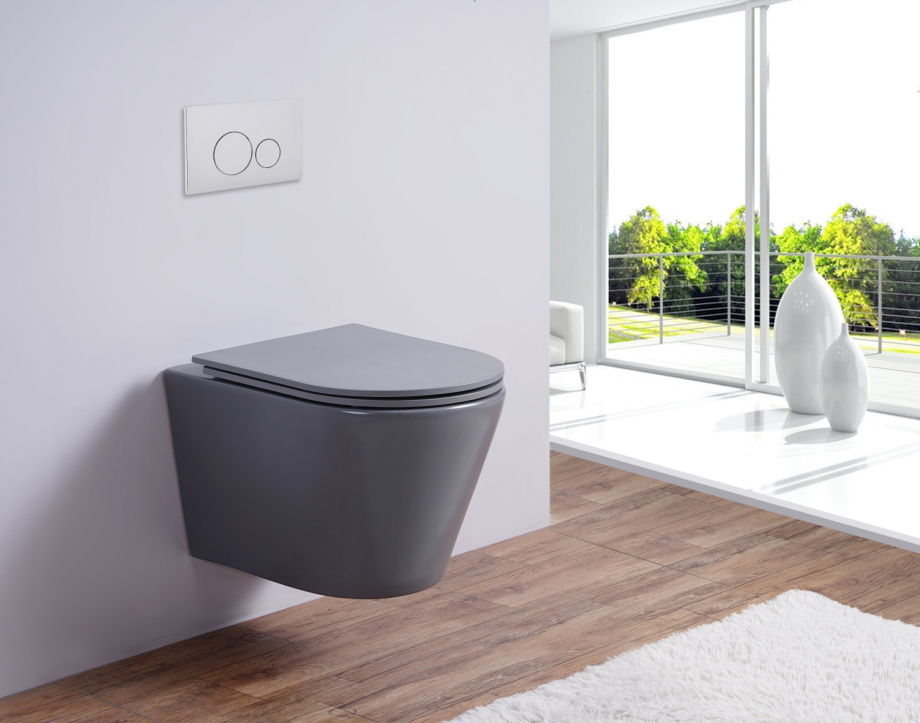 Унитаз подвесной Esbano CLAVEL (Matt Grey) 480x360x355