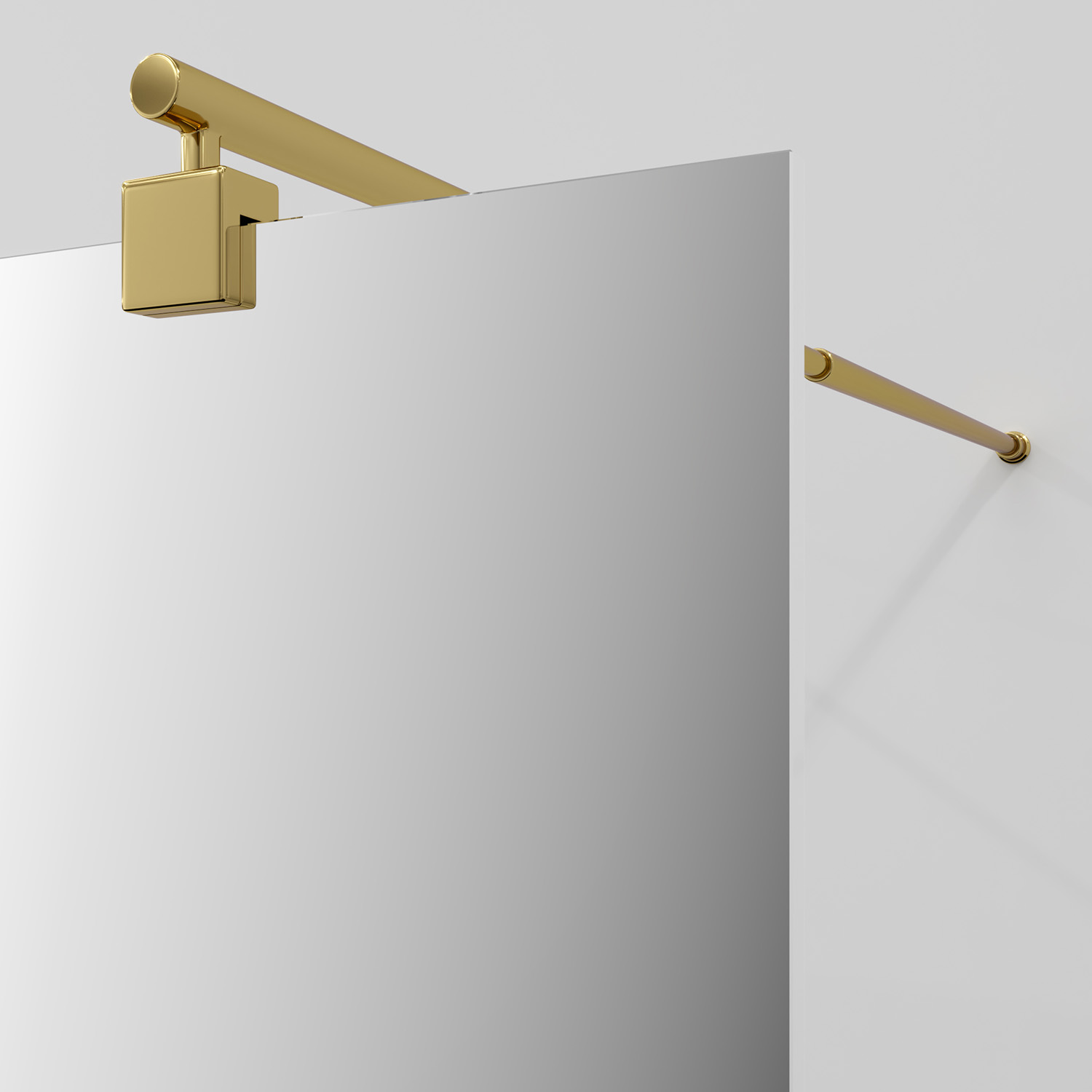 Душевая перегородка WasserKRAFT Vechte 60W39PG-MR глянцевое золото